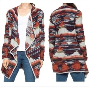 Lucky Brand Aztec Design Draping Cardigan
